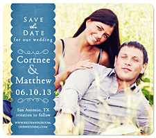 "Softly Swirled" Save the Date Magnet
